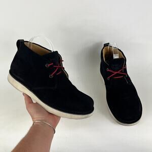 Samuel Hubbard Ankle Chukka Boots Men's 8.5 Black Suede Low Round Toe M1400-018